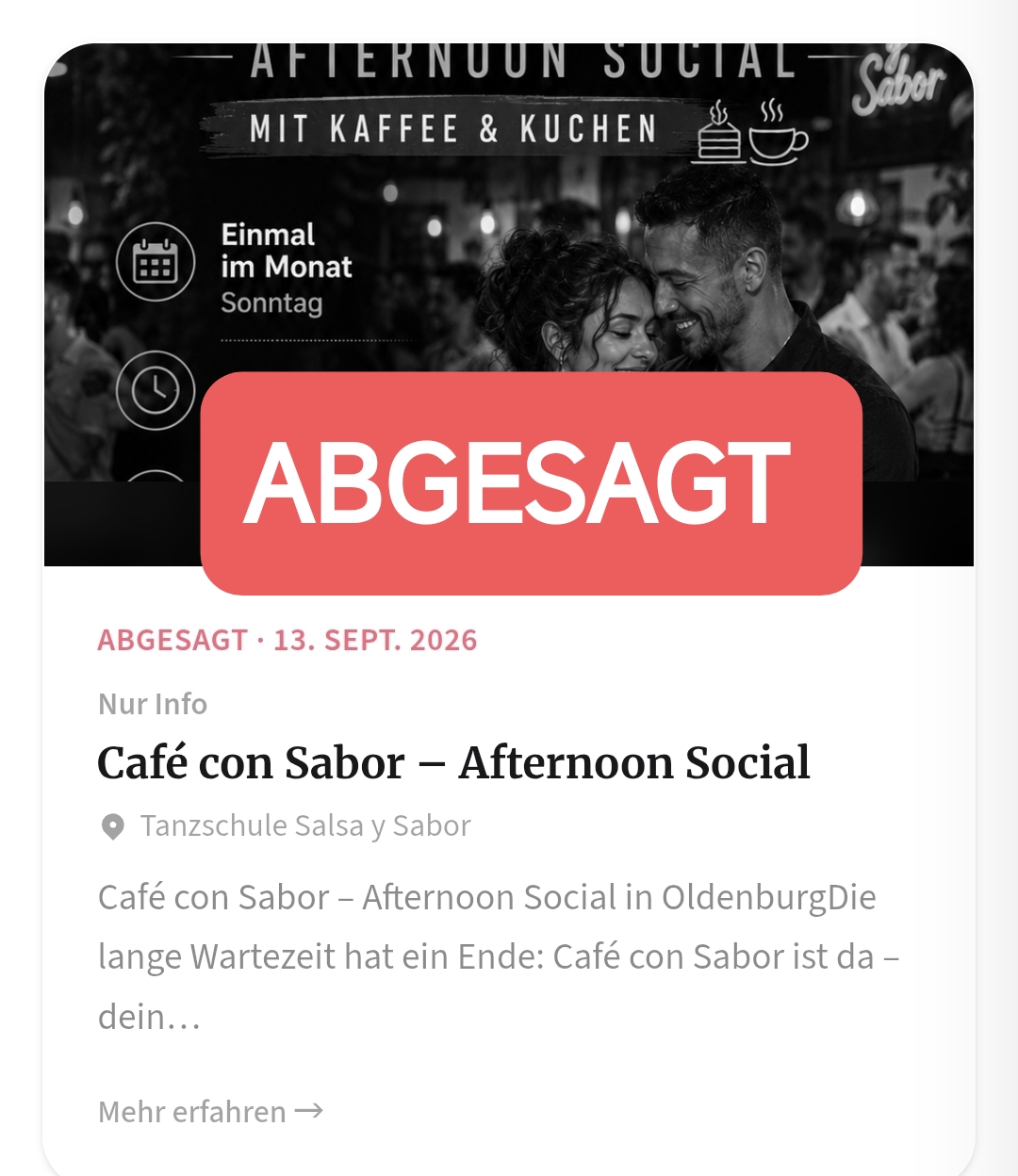 Café con Sabor – Afternoon Social